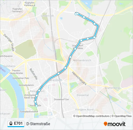 E701 Light Rail Line Map