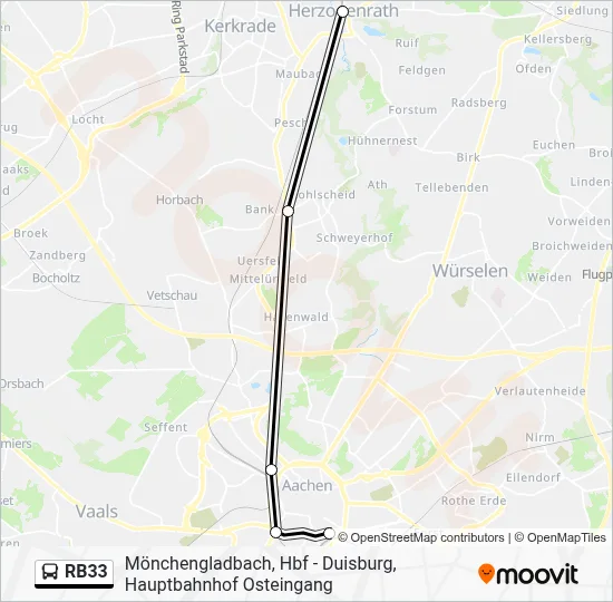 RB33 Bus Line Map