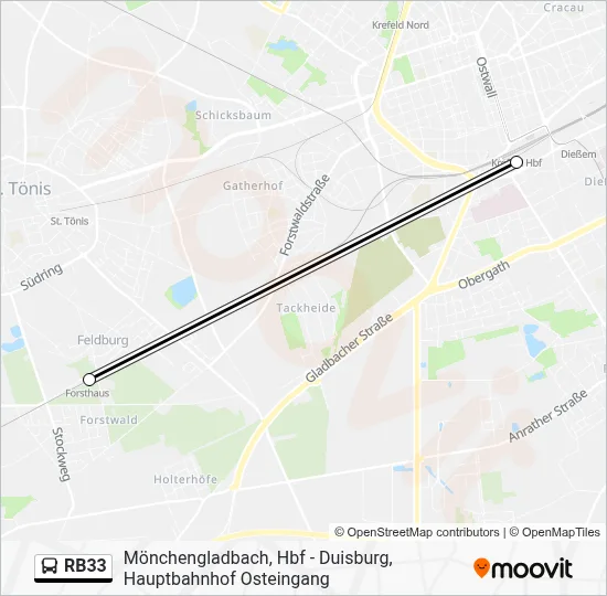 RB33 Bus Line Map