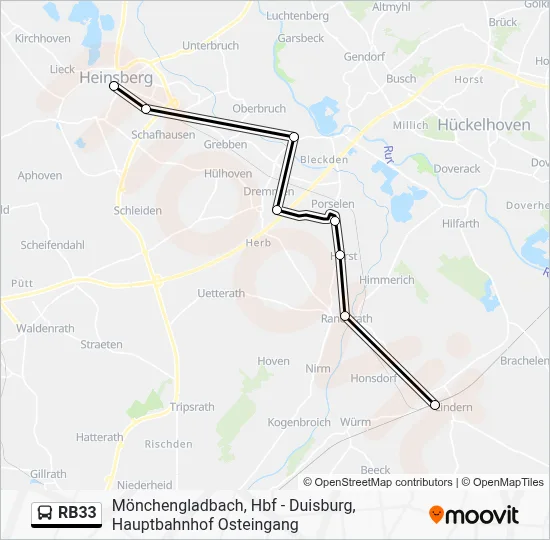 RB33 Bus Line Map