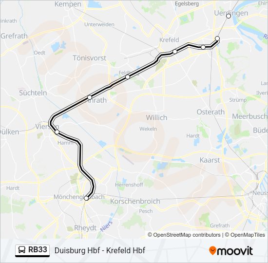 RB33 Bus Line Map