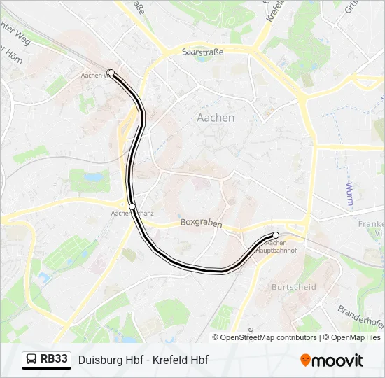 RB33 Bus Line Map