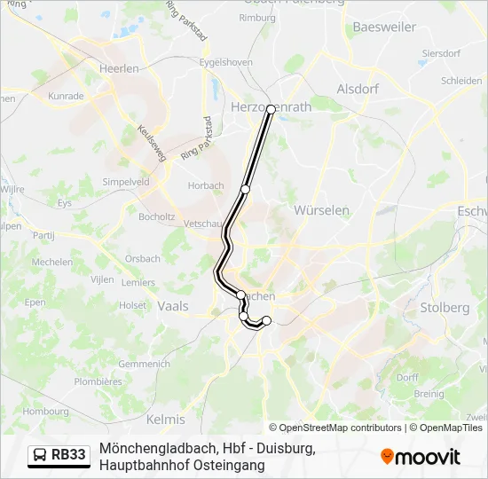 RB33 Bus Line Map