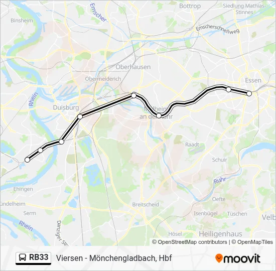 RB33 Bus Line Map