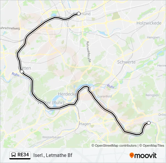RE34 Bus Line Map
