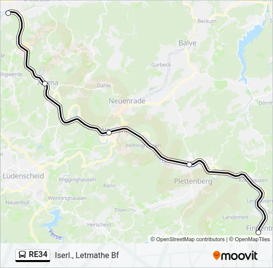 RE34 Bus Line Map