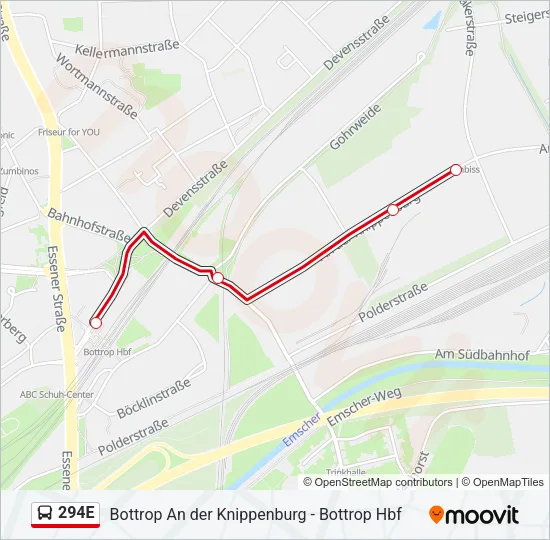 294E Bus Line Map