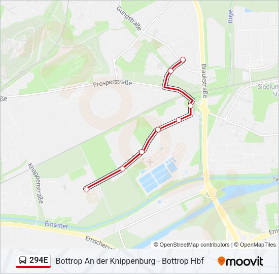 294E Bus Line Map