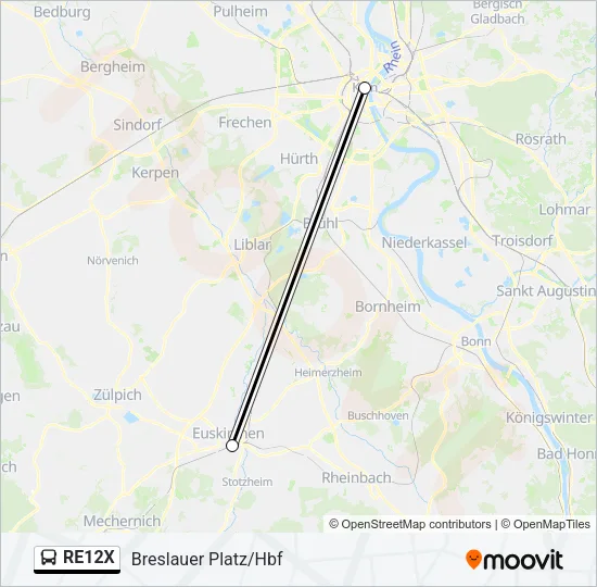 RE12X Bus Line Map