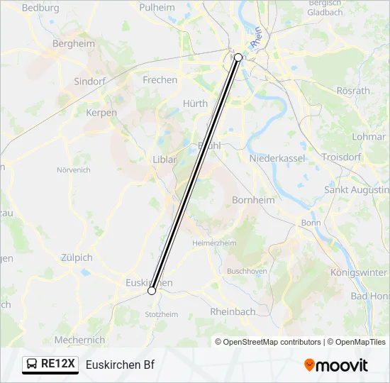 RE12X Bus Line Map