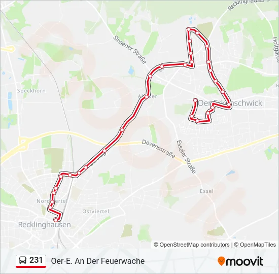 231 Bus Line Map