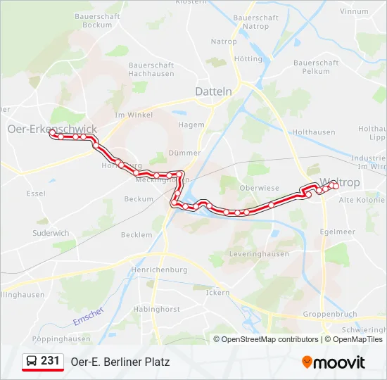 231 Bus Line Map