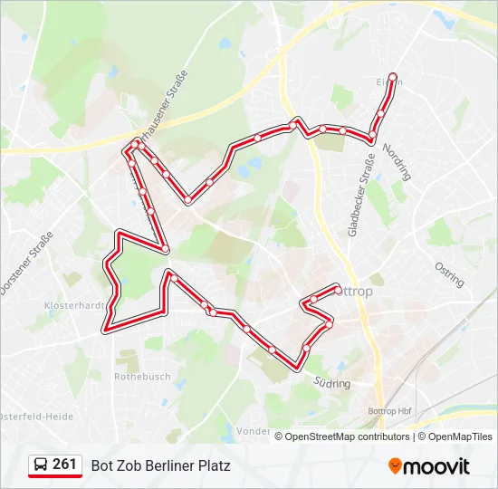 261 Bus Line Map