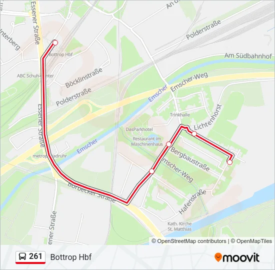261 Bus Line Map
