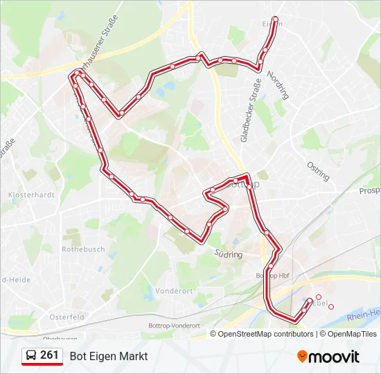 261 Bus Line Map