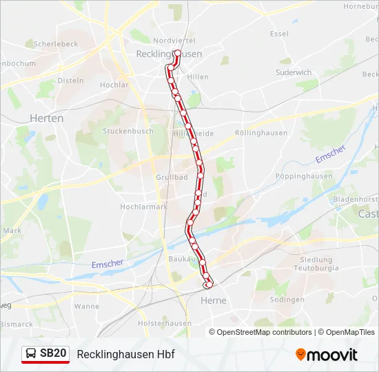 SB20 Bus Line Map
