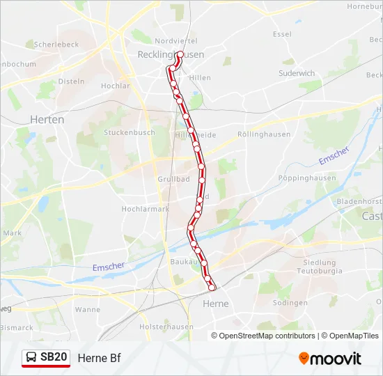 SB20 Bus Line Map