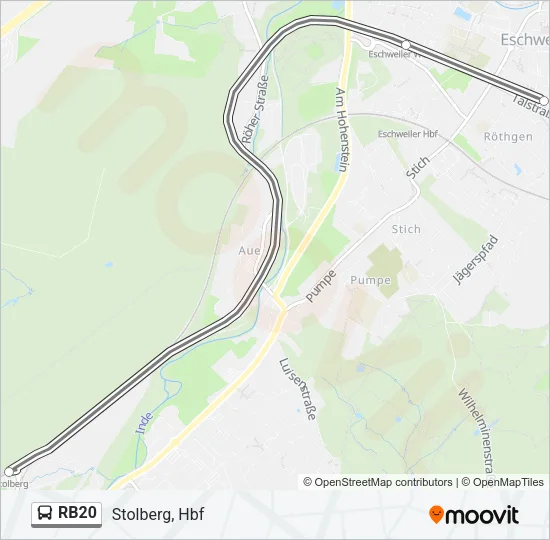 RB20 Bus Line Map