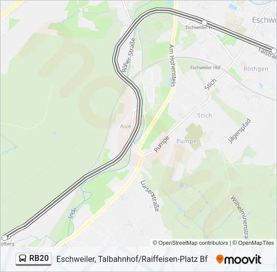 RB20 Bus Line Map