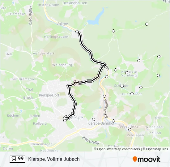 99 Bus Line Map