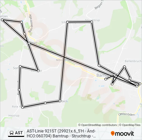 AST Bus Line Map