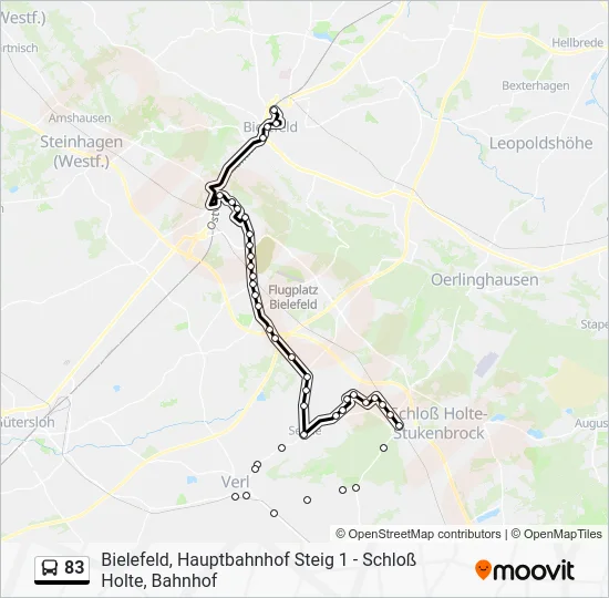 Автобус 83: карта маршрута