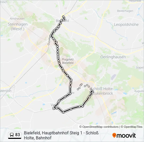 83 Bus Line Map