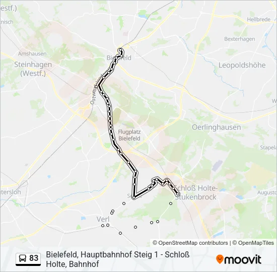 83 Bus Line Map