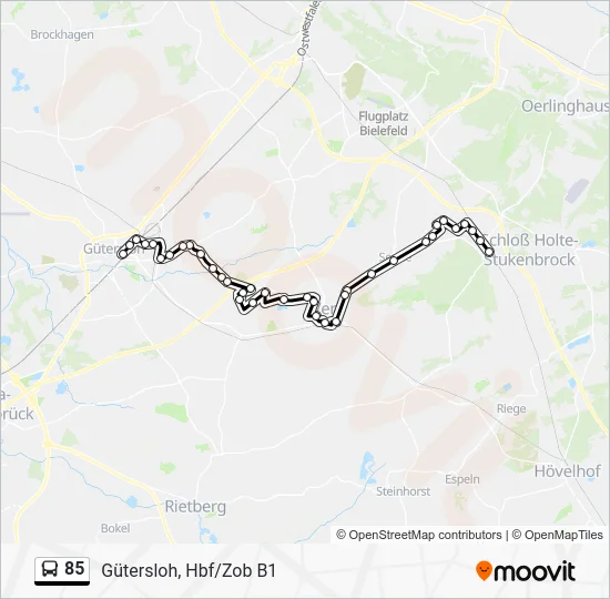 Автобус 85: карта маршрута