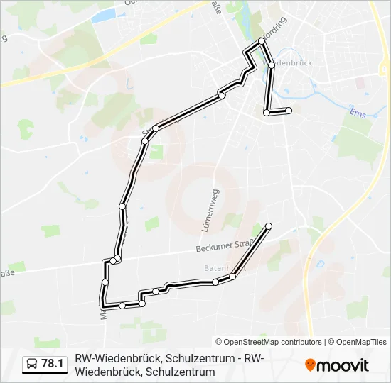 Автобус 78.1: карта маршрута