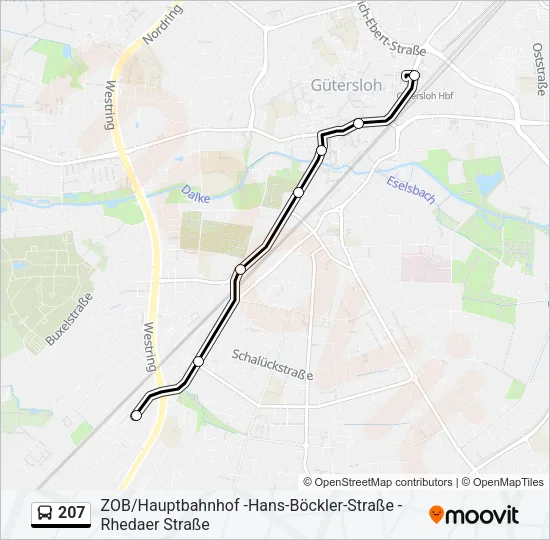 207 Bus Line Map