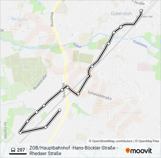 207 Bus Line Map