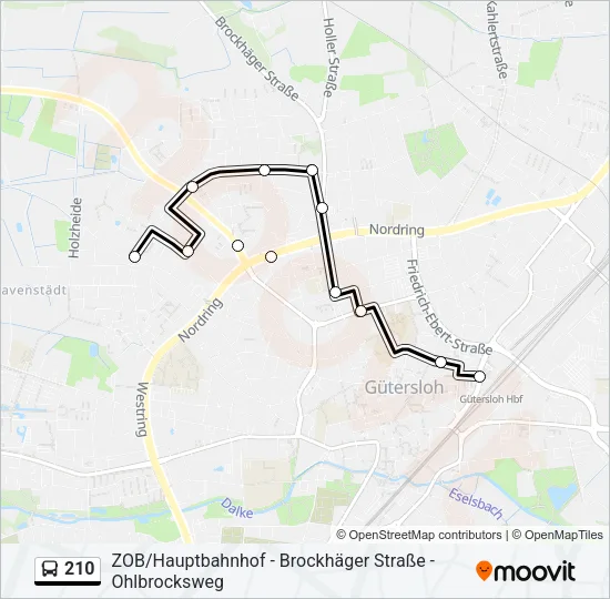 210 Bus Line Map