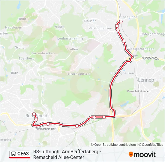 CE63 Bus Line Map