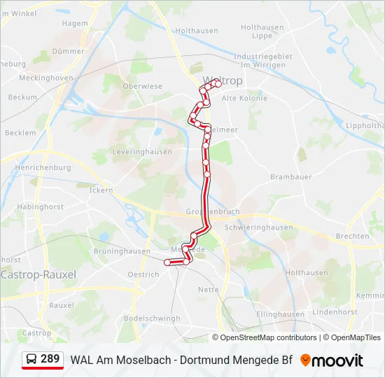 289 Bus Line Map