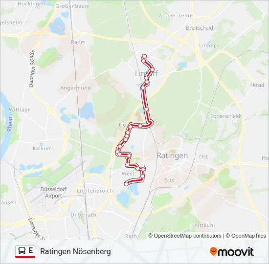 E Bus Line Map
