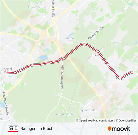 E Bus Line Map