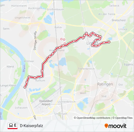 E Bus Line Map