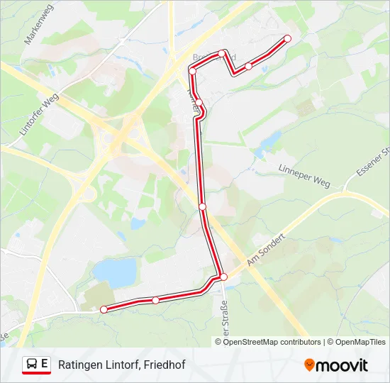 E Bus Line Map