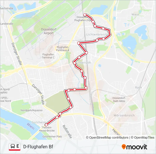 E Bus Line Map