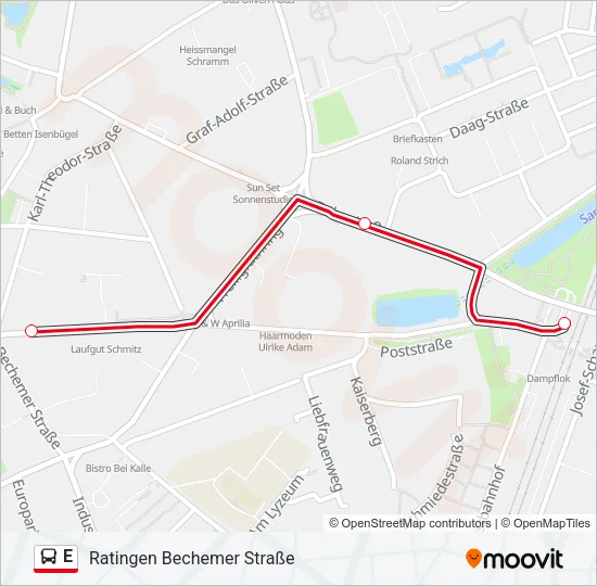 E Bus Line Map