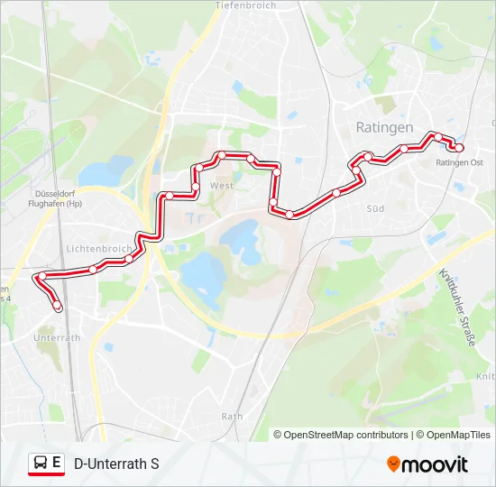 E Bus Line Map