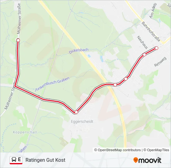 E Bus Line Map