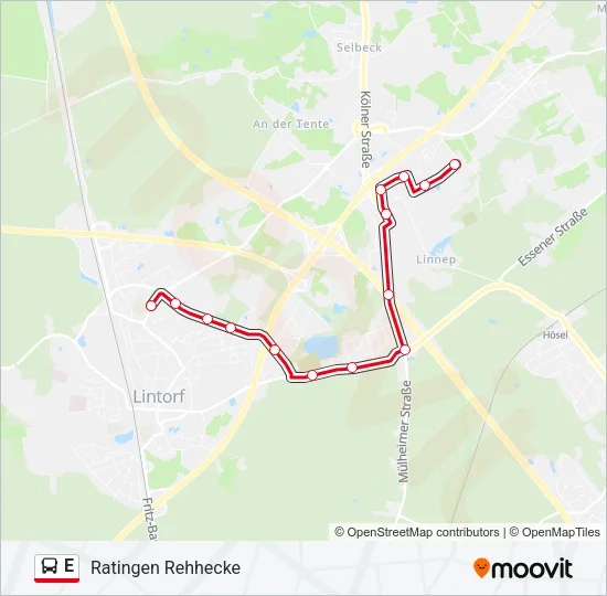 E Bus Line Map