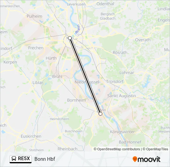 RE5X Bus Line Map