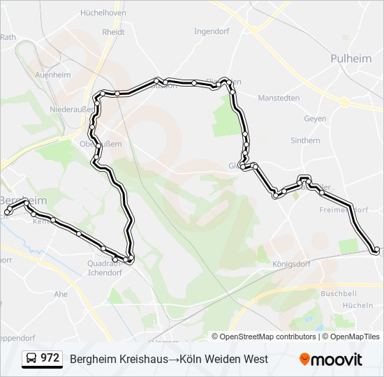 972 bus Line Map