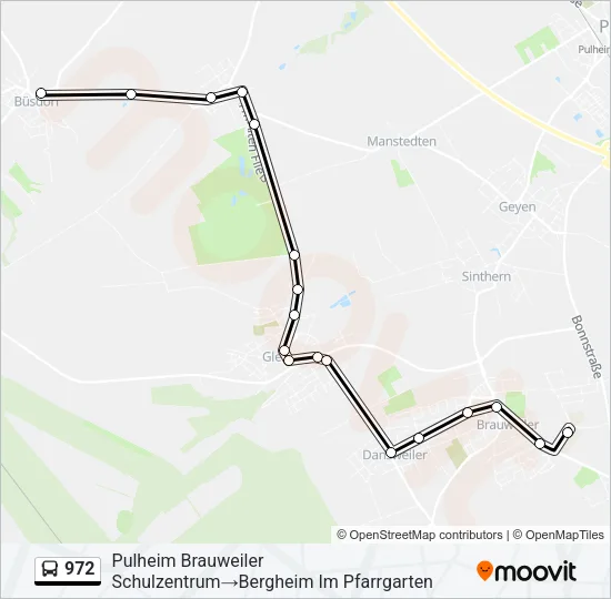 972 Bus Line Map