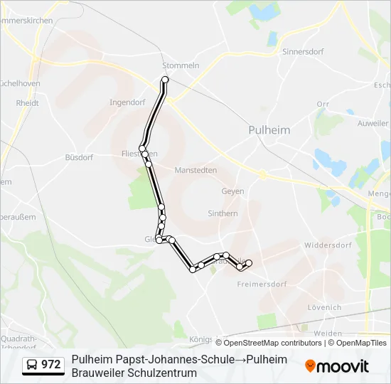 972 Bus Line Map