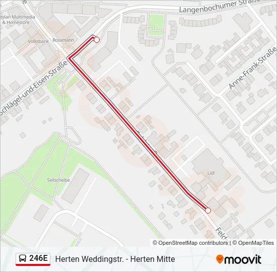 246E Bus Line Map