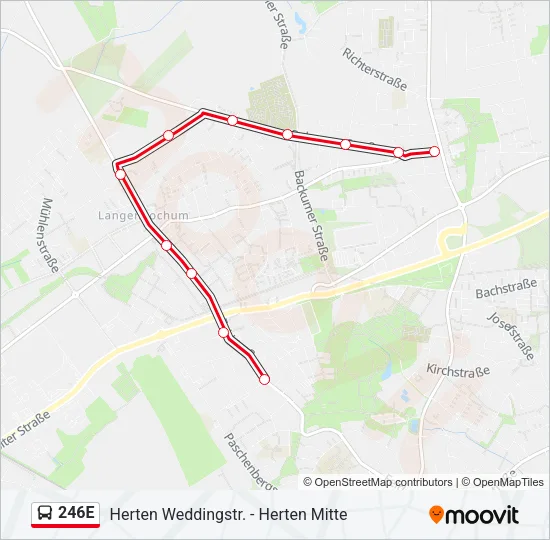 246E Bus Line Map